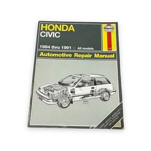 Haynes Repair Manual 42023 All Honda Civic 84-91 Used Flawed
